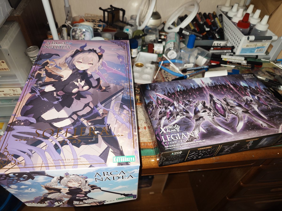 Fool_mk2_ver1's tweet photo. ＃めこ丸隊　

次はアルカナディアのソフィエラとレギアントを組んでいく予定！部分塗装だけで組むか全体の7〜8割を塗装するか………ふむ…… https://t.co/QjDaTdCRje