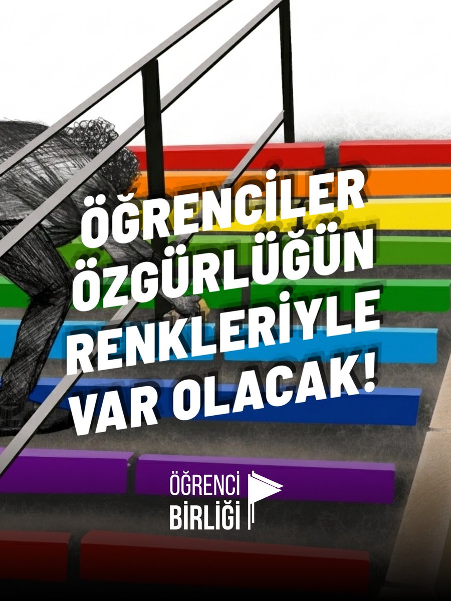 birlikgm's tweet photo. Kampüsler ve yurtlar, tüm öğrencilerin güvenli alanları olmalıdır. Hedef gösterilmelere, psikolojik şiddete ve sıra arkadaşlarımızın örgütlenme özgürlüğüne vurulan kelepçelere karşı en büyük gücümüz dayanışmamız.

Hayatları çalınan sıra arkadaşlarımızı unutmuyor, kampüslerde inatla yaşam hakkını savunuyoruz. Yalnız değilsiniz, kampüslerde renklerinizle özgürce var olabilmeniz için her zaman omuz omuzayız! ✊ 🌈