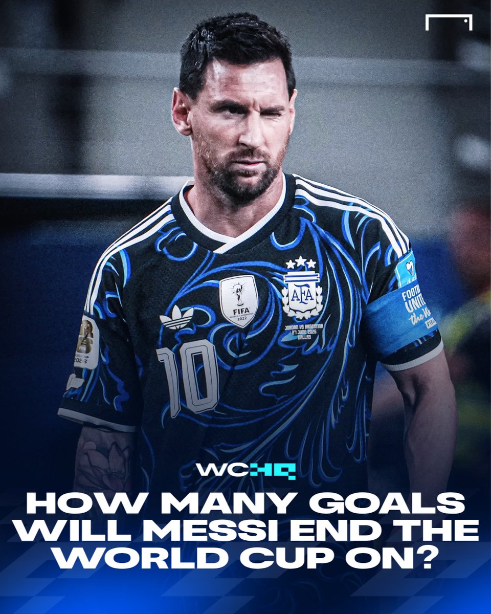 goal's tweet photo. Lionel Messi became the first player since 1994 to score SIX goals in the group stage of a World Cup 🤯

At the rate he's going, he could be well on his way to breaking Just Fontaine's record of 13 goals in one World Cup 😮‍💨

Just the goat doing goat things 🐐 https://t.co/EG0NWCIIHO