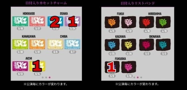 aiha125's tweet photo. 【交換】
B'z FYOP+ naked ガチャ

譲☞画像1~3枚目(数字)
FYOP＋銀テ(2本)

求☞画像4枚目or定価＋送料
リストバンド(5/3＞5/31~6/13)

郵送交換のみです。
沖縄最優先で求めています。
買取の場合限定のみは❌
銀テ・会場限定・ピックバッジ以外は2:1の交換も可能です。 https://t.co/9zqKjDdTbY