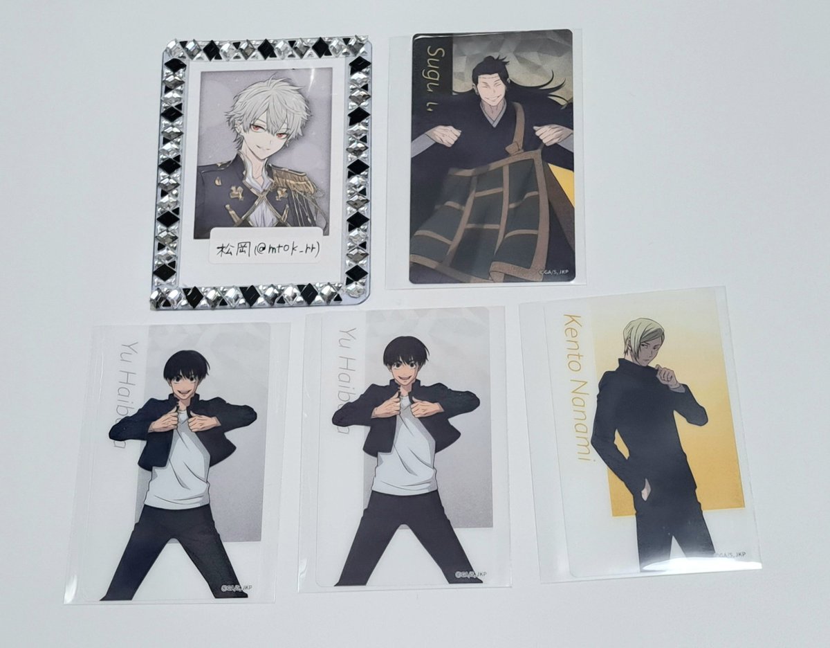 mtok_rr's tweet photo. 【交換】
アニメーション 呪術廻戦展 ブラインドクリアカード

譲→七海 灰原(懐玉玉折)夏油(渋谷事変)
求→同種五条 家入 釘崎

郵送希望です。検索からでもよろしくお願いいたします。 https://t.co/mTvcoB3UME