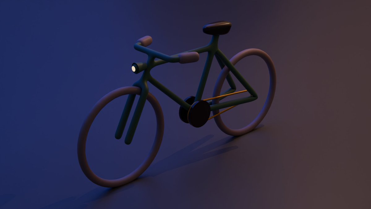shibuya359's tweet photo. #10日でBlender練習帳
６日目　自転車

周りの人たちが作ってるの見て　
難しそうだと思ってた自転車
私にもできた https://t.co/zV3QOcZysS