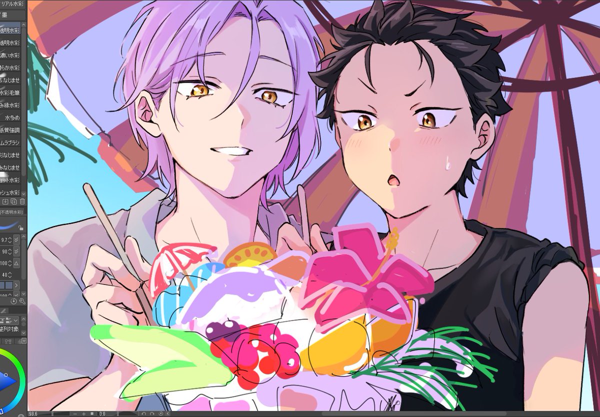 kotake0714's tweet photo. ユリスバ🍧🌺wip https://t.co/dYkFWa9VEw