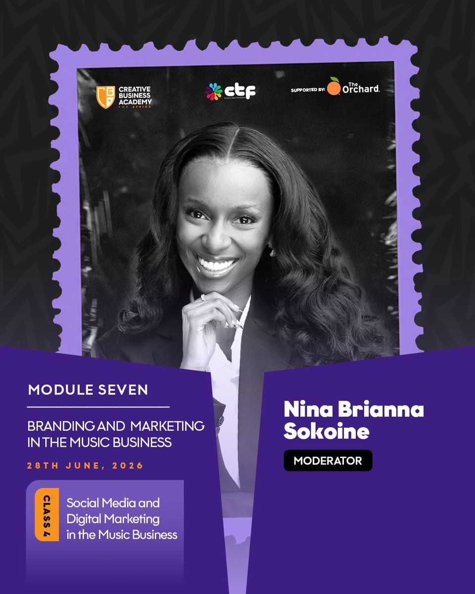 cbaforafrica's tweet photo. We are excited to announce the #CBAForAfrica26 Faculty Guests for Class 4 of our Module 7 today!

Tife Ajayi (@Tife_badass ); Lead Marketing Strategist- The Plug Global, SM/Digital Strategist- Glitch Africa.

Gracey Mae (@_graceymae ); CEO, MAE. https://t.co/zrywof2cHh