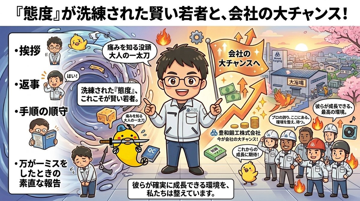 howatankou's tweet photo. 私たちが人材育成の時に大切にしているのは、
・挨拶
・返事
・手順の順守
・万が一ミスをしたときの素直な報告
といった『態度』なんですが、いま自発的に動ける賢い若者は、まさにその態度が非常に洗練されている。

今が会社の大チャンス。
彼らが確実に成長できる環境を、私たちは整えています。 https://t.co/ILl9udaEsY