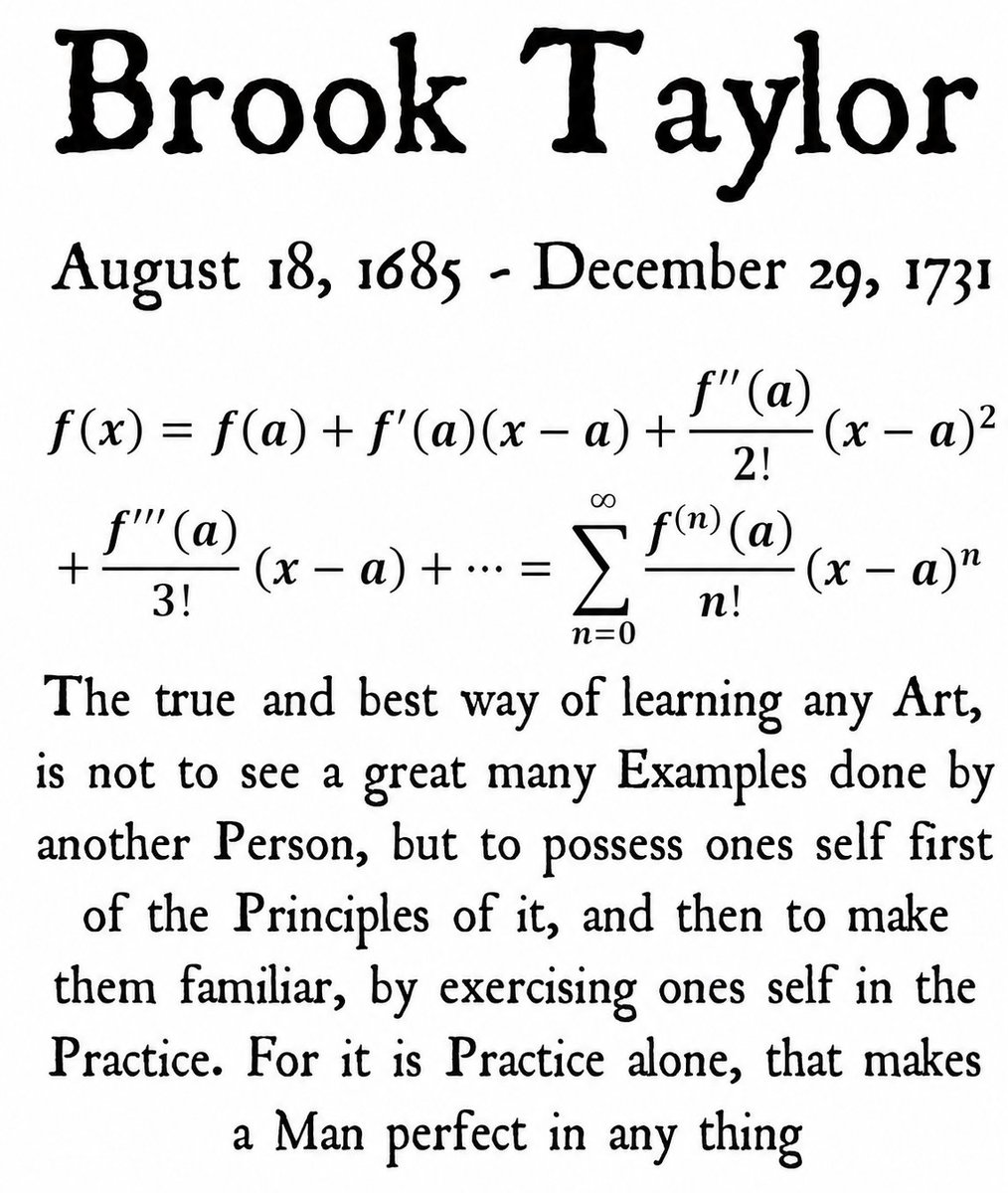 First Proximation Calculus Calculus owes one of its key approximation tools to Brook Taylor, who ...