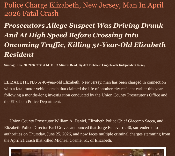 ArtFletcher9's tweet photo. Police Charge Elizabeth, New Jersey, Man In April 2026 Fatal Crash https://t.co/gEMX2v1Git via @Englebrooknews #NewJersey #CrimeNews #UnionCountyNJ #ElizabethNJ #FatalCrash #Arrest #Charged #VehicularHomicide #Aggravated #Manslaughter @HRG_Media @LodiNJNews @fordmb1 @SarahGeving1 @Shannon96574094 @DanCook26214426 @gator4kb18 @TrumpWasRite2 @KathyKbrose @RobGerundo @JimBobW49