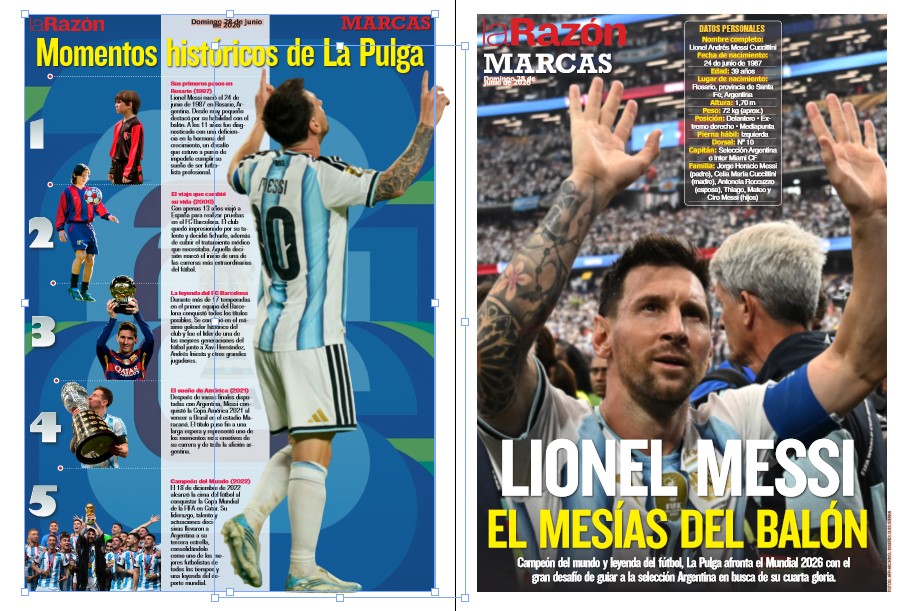 LaRazon_Bolivia's tweet photo. Este domingo 28, exija su lámina del astro argentino Lionel Messi, con la edición impresa de @LaRazon_Bolivia, y sus entregas de colección que acompañan al #mundialdefútbol2026 . Tenga un gran jornada dominical.
#LaRazon #Marcas #Messi
👉 https://t.co/aG5AuOcpxk https://t.co/BDD2igDPbM