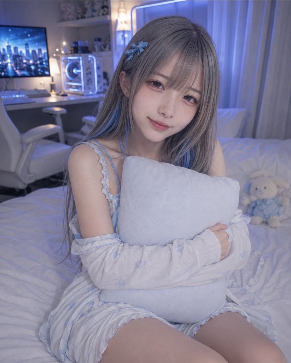 Runa1mx's tweet photo. 今日も一日おつかれさま🩵☁️

朝の白ルナ、見てくれた人ありがとう❣️
日曜ってのんびりするつもりでも
気づいたら夜になってるよね…💭

夜はこのまま、少しだけまったりします。
みんなは今日なにして過ごした？💙

#AI美女
#白水色 https://t.co/hBdglCm0RT