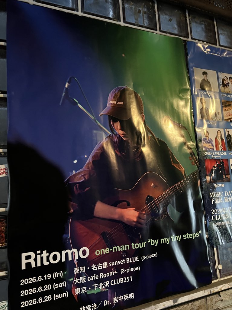 Mitsuru_T's tweet photo. Ritomo
ワンマン
CLUB251
最高でした‼️
最近メジャーな人のライブ行くことが多かったので、久しぶりに音楽の良さ、ロックの楽しさを感じられた‼️
バックはプレイグスなので、それも良かった🎵
#Ritomo https://t.co/iwKw43p3uV