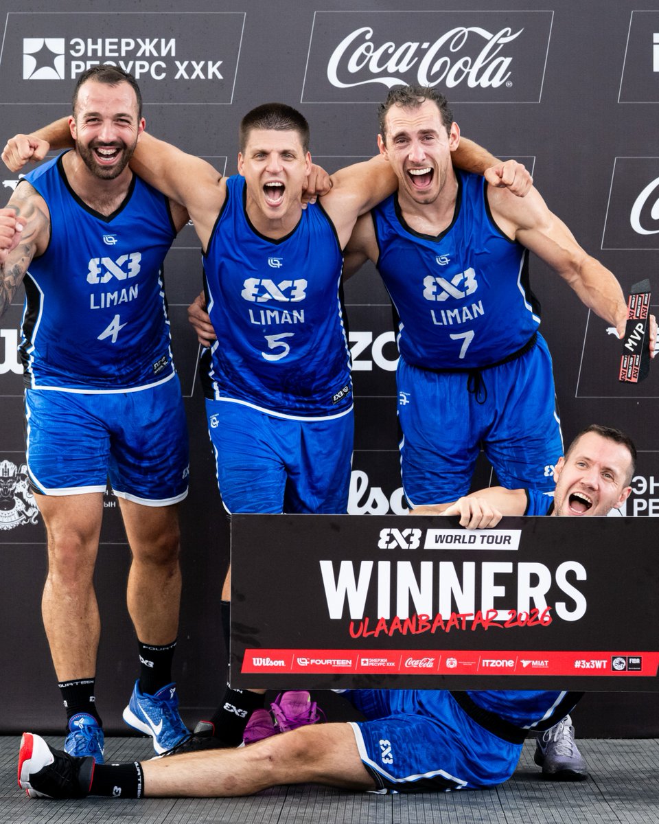 FIBA3x3's tweet photo. LIMAN 🇷🇸 are your #3x3WTUlaanbaatar winners and become the first team to win two World Tours in 2026

Full article ➡️ https://t.co/P0lW0M6QWq

#3x3WT https://t.co/YZ3gFvNcuo