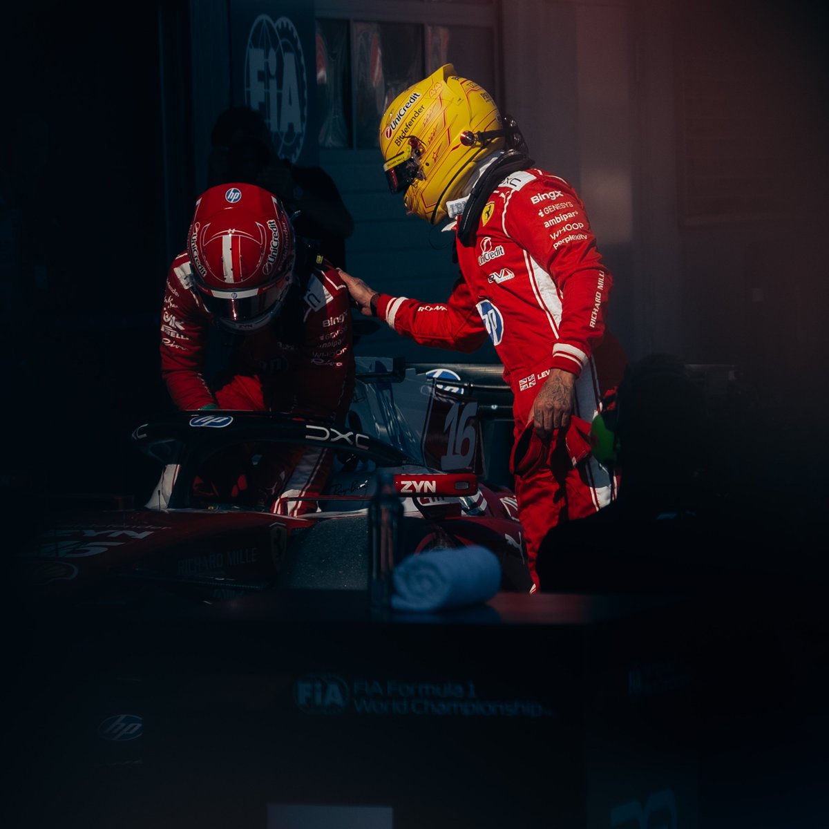 BingXOfficial's tweet photo. #AustrianGP and then a trading session? Mood.
#DriveBeyond #BingXScuderiaFerrari https://t.co/Biaaboh95o