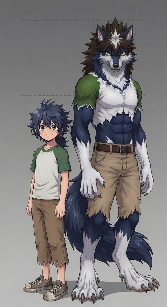 barewolf111's tweet photo. いい感じにできました。
ワーウルフのタケルは、いわゆる獣脚によるつま先立ちだから、下手したら190cmくらいになるかも。
ベタ足なら170ちょい。
人間状態のタケルは140ですよ。 https://t.co/tF3DHYeCix
