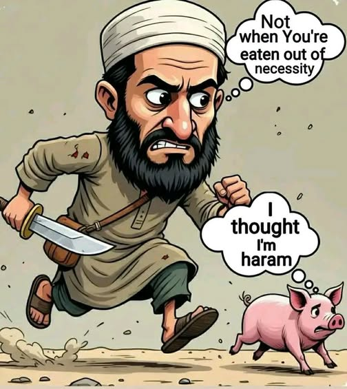 ImtiazMadmood's tweet photo. The Reality of the "Necessity" Clause in Islamic Law.

When analyzing the foundational texts of Islamic law regarding dietary restrictions, a clear picture emerges about how the text actually defines exceptions to the rules. There is a common narrative that a Muslim is only permitted to consume prohibited foods under the most extreme, life-threatening conditions—such as being stranded in a desert facing imminent death. However, examining the literal source text reveals a much more flexible legal standard.

The primary rules governing these dietary restrictions, specifically regarding pork, are laid out across three major chapters of the text: Surah Al-Baqarah (2:173), Surah Al-Nahl (16:115), and Surah Al-An'am (6:145).

In Surah Al-Baqarah 2:173, the text states:
إِنَّمَا حَرَّمَ عَلَيْكُمُ ٱلْمَيْتَةَ وَٱلدَّمَ وَلَحْمَ ٱلْخِنزِيرِ وَمَآ أُهِلَّ بِهِۦ لِغَيْرِ ٱللَّهِ ۖ فَمَنِ ٱضْطُرَّ غَيْرَ بَاغٍۢ وَلَا عَادٍۢ فَلَآ إِثْمَ عَلَيْهِ ۚ إِنَّ ٱللَّهَ غَفُورٌۭ رَّحِيمٌ ١٧٣
He hath forbidden you only carrion, and blood, and swineflesh, and that which hath been immolated to (the name of) any other than Allah. But he who is driven by necessity, neither craving nor transgressing, it is no sin for him. Lo! Allah is Forgiving, Merciful.
This exact legal standard is reinforced in Surah Al-Nahl 16:115:
إِنَّمَا حَرَّمَ عَلَيْكُمُ ٱلْمَيْتَةَ وَٱلدَّمَ وَلَحْمَ ٱلْخِنزِيرِ وَمَآ أُهِلَّ لِغَيْرِ ٱللَّهِ بِهِۦ ۖ فَمَنِ ٱضْطُرَّ غَيْرَ بَاغٍۢ وَلَا عَادٍۢ فَإِنَّ ٱللَّهَ غَفُورٌۭ رَّحِيمٌۭ ١١٥
However, if anyone is compelled by necessity - neither seeking pleasure, nor crossing the limit (of necessity) - then, Allah is Most-Forgiving, Very-Merciful.

The rule is stated a third time in Surah Al-An'am 6:145:
قُل لَّآ أَجِدُ فِى مَآ أُوحِىَ إِلَىَّ مُحَرَّمًا عَلَىٰ طَاعِمٍۢ يَطْعَمُهُۥٓ إِلَّآ أَن يَكُونَ مَيْتَةً أَوْ دَمًۭا مَّسْفُوحًا أَوْ لَحْمَ خِنزِيرٍۢ فَإِنَّهُۥ رِجْسٌ أَوْ فِسْقًا أُهِلَّ لِغَيْرِ ٱللَّهِ بِهِۦ ۚ فَمَنِ ٱضْطُرَّ غَيْرَ بَاغٍۢ وَلَا عَادٍۢ فَإِنَّ رَبَّكَ غَفُورٌۭ رَّحِيمٌۭ ١٤٥
Say: I find not in that which is revealed unto me aught prohibited to an eater that he eat thereof, except it be carrion, or blood poured forth, or swineflesh - for that verily is foul - or the abomination which was immolated to the name of other than Allah. But whoso is compelled (thereto), neither craving nor transgressing, (for him) lo! thy Lord is Forgiving, Merciful.

Looking closely at the literal wording across all three of these verses, it does not make any mention of a desert, nor does it explicitly state that a person must be on the absolute brink of death. 

The Arabic term utilized is "idturra," which translates directly to being compelled, forced, or driven by necessity. The text sets a boundary based on basic necessity, provided the individual is not actively craving the meat or intentionally exceeding the limit of what is required.

Ultimately, the literal text establishes that Muslims can eat pork out of basic necessity. The strict, dramatic requirements often repeated in external commentary—like the necessity of a desert environment or being seconds away from starvation—are simply not found in the actual literature of these three core verses.

- Isaiah 53 Apologetics