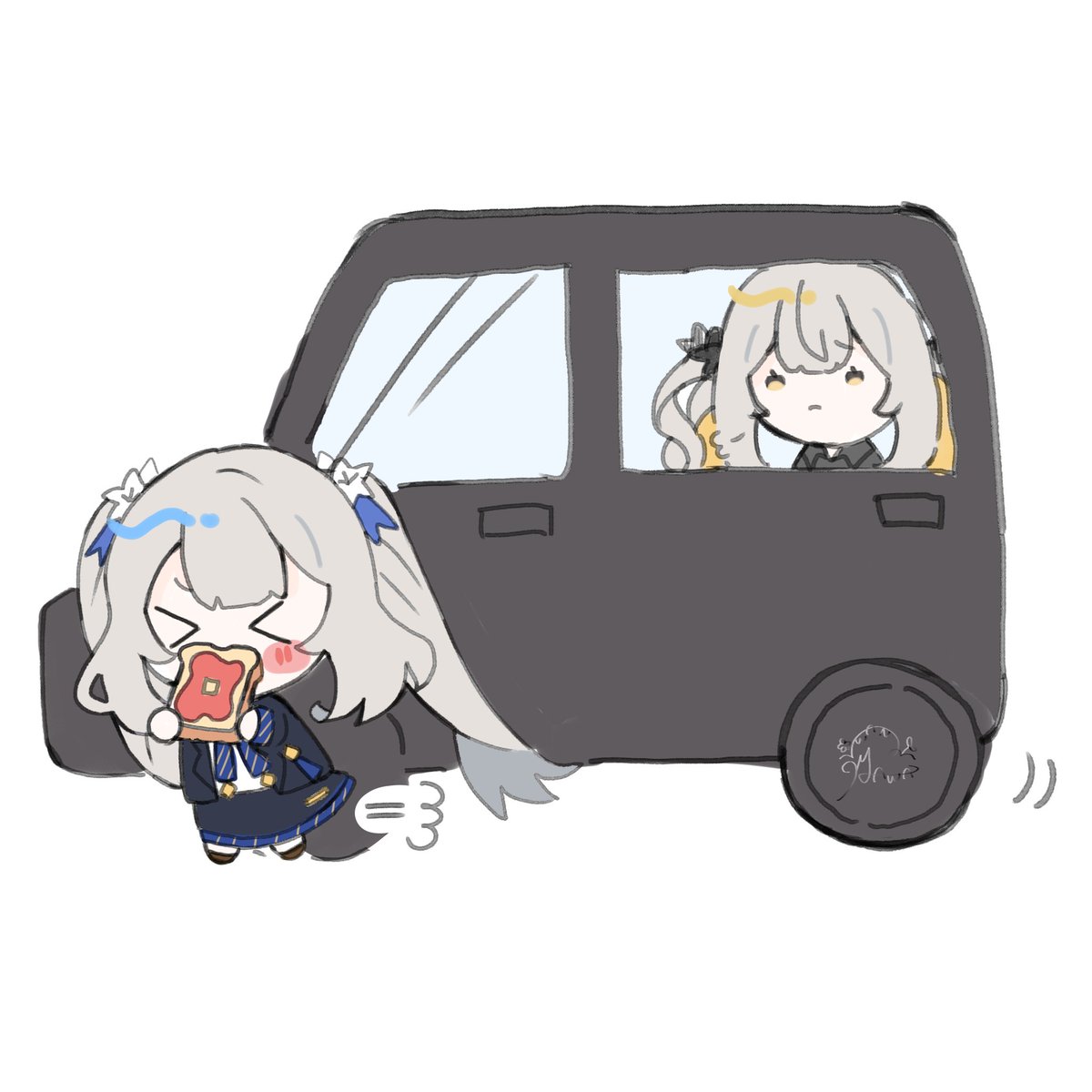 Mawawawa_3's tweet photo. 遅刻遅刻〜！😖がしたいマリーちゃんと車登校のオルタさん https://t.co/uj5aeTZBlB