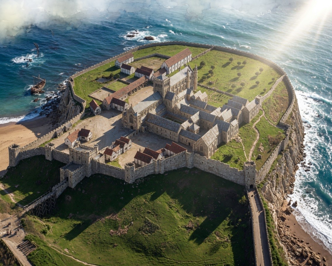 andrewsp2009's tweet photo. Reconstruction mock-up of Tynemouth Castle (England). In 1312 King Edward II of England took refuge in Tynemouth Castle with his unpopular friend Piers Gaveston before fleeing by boat to Scarborough Castle. #TynemouthCastle #EnglishCoastalCastles #HistoryRebuilt https://t.co/IGYtIUD1zV