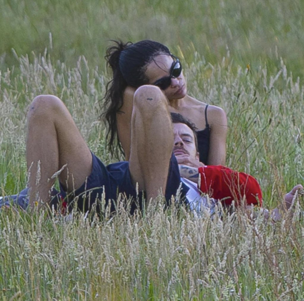BOHSCandids's tweet photo. Harry Styles and Zoë Kravitz having a picnic in London on Friday - June 26 https://t.co/dQS5XLmHYW