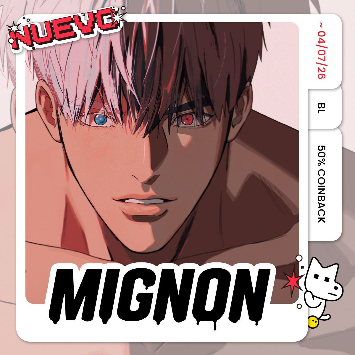 Lezhin_ES's tweet photo. En el ring solo hay dos opciones: resistir... o rendirse 🥊🩸

Cuando Mignon descubre el secreto del misterioso doctor Oh, 
ambos quedan atrapados en un peligroso juego de sangre, deseo y obsesión ❤️‍🔥

✨ Gran estreno: 𝕸𝖎𝖌𝖓𝖔𝖓 
👉https://t.co/IXR7Iuxcvo 

#LezhinES #Lezhin #Estreno #Mignon