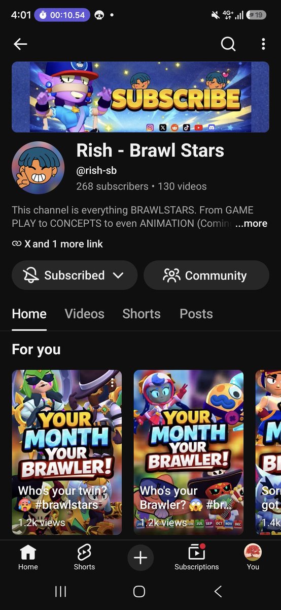 LowkAserr's tweet photo. @RishyRishRishin 268th subscriber And i followed you. Goodluck to everyone! https://t.co/kUYccA8aCX