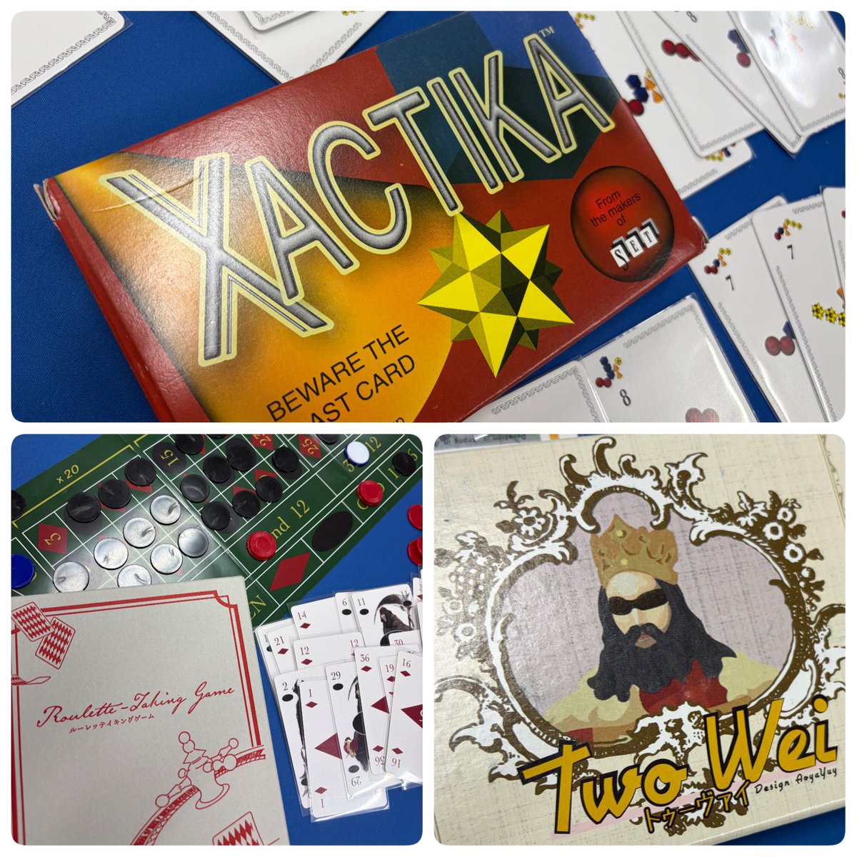 Raichogames's tweet photo. 今日はトリテ紳士達で集まってのトリテ会でした！
名作、新作、話題作、レア物から変態トリテ（褒め言葉）まで一日中トリテできてとてもよかった、、、😇

ヒーフ〜！！
スヌーピータレント・ショー！
Aber Hallo
キャントウィン！
トゥーヴァイ
ルーレッテイキングゲーム
XACTIKA https://t.co/4gAThB1k9N