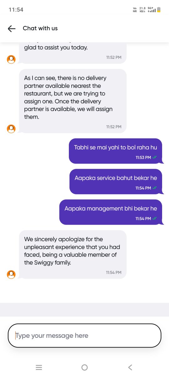 abhiseking's tweet photo. @Swiggy Why https://t.co/YEPX6bDbGs