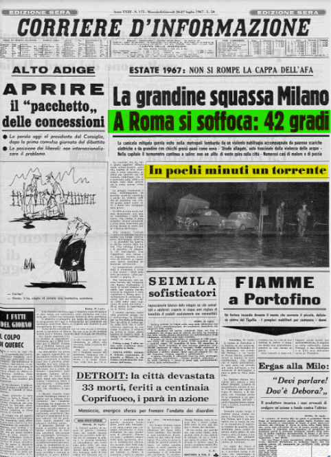 ccPinachet's tweet photo. Non so se nel 1967 era clima o meteo. Di sicuro nessuno rompeva i coglioni sull'imminente fine del mondo. https://t.co/5t0m8fQ9JW