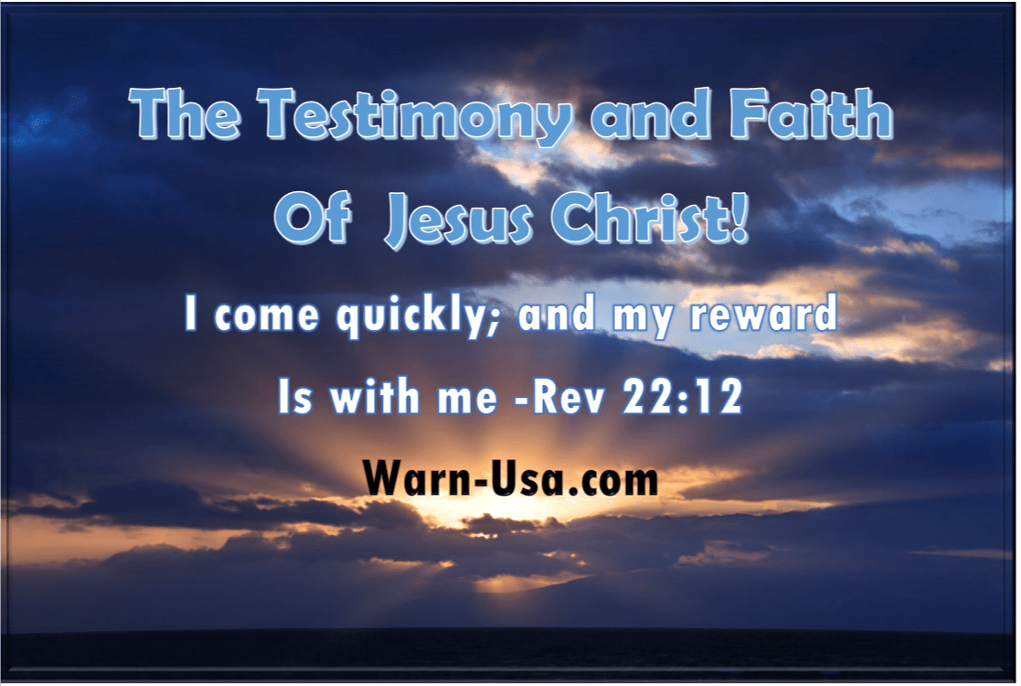 WIBRWARNRadio's tweet photo. WIBR/Warn Radio declaring God's truth 24/7 throughout the world!
Reaching out with God's truth and the Gospel to a world in need!
We are an #endtime #preaching, #teaching, and #warningagency heralding in the #secondcoming of #JesusChrist, #Yeshua to this earth. We are also an #advocate for the #persecutedchurch.

Head on over to the WIBR/WARN Radio for all the latest articles, shows, and more! Go to https://t.co/tt7sjA4aX5 | https://t.co/6DnNDS6dSb
For over Twenty-Five years #WIBR/WARNRadio has been in this #endtimeMinistry which specializes in #media, #in-depth #articles, #books, #Radioshows, #podcasts, and #websites.

The Testimony and Faith of Jesus Christ - Watchman Institute for Biblical Research https://t.co/FzYwFMAqcy