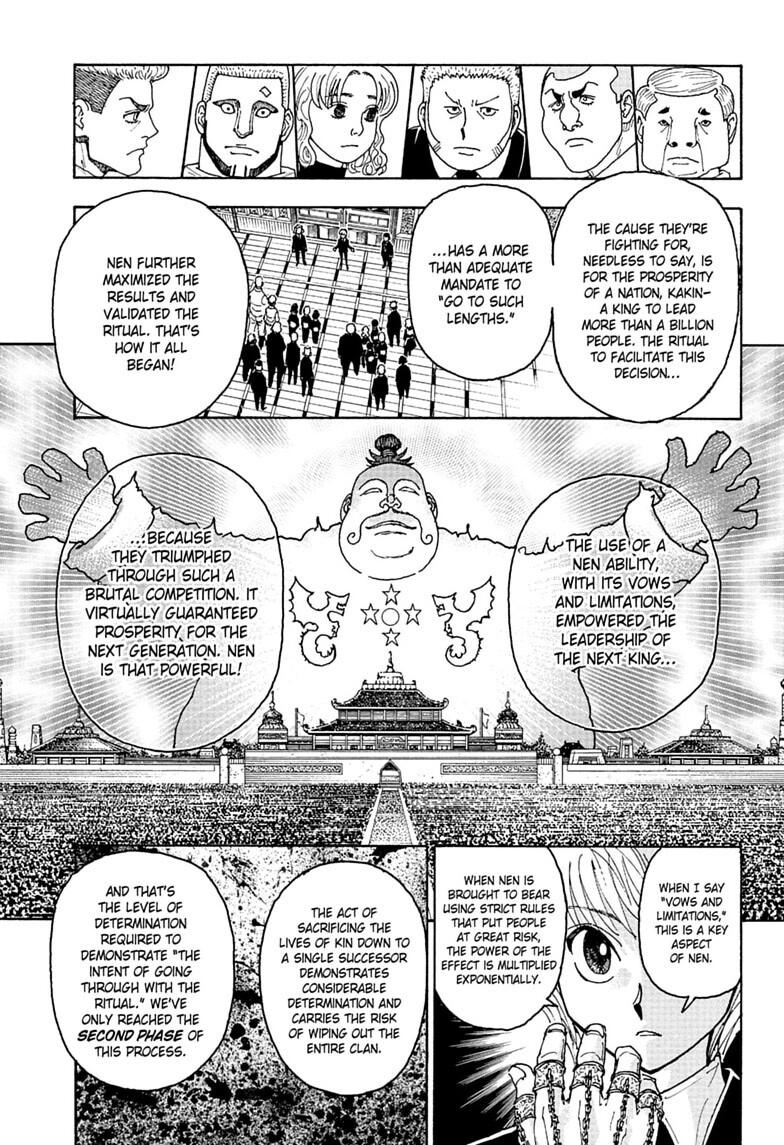 CrspyCritter101's tweet photo. The more I think about 411, the greater it becomes as a chapter. Not only does Togashi outline that the remainder of this stretch will detail what transpired within the 5-6 hours leading up to Martial Law, but he also gives us the answers to the 14 coffins and what happens. https://t.co/senSCtr7Tc