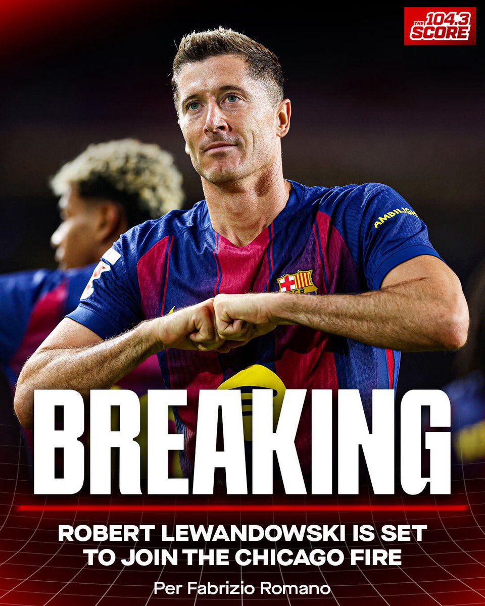 thescorechicago's tweet photo. Legendary Polish striker, Robert Lewandowski, has agreed to join the Chicago Fire. 👀🔥 https://t.co/6oYFgxOBVz