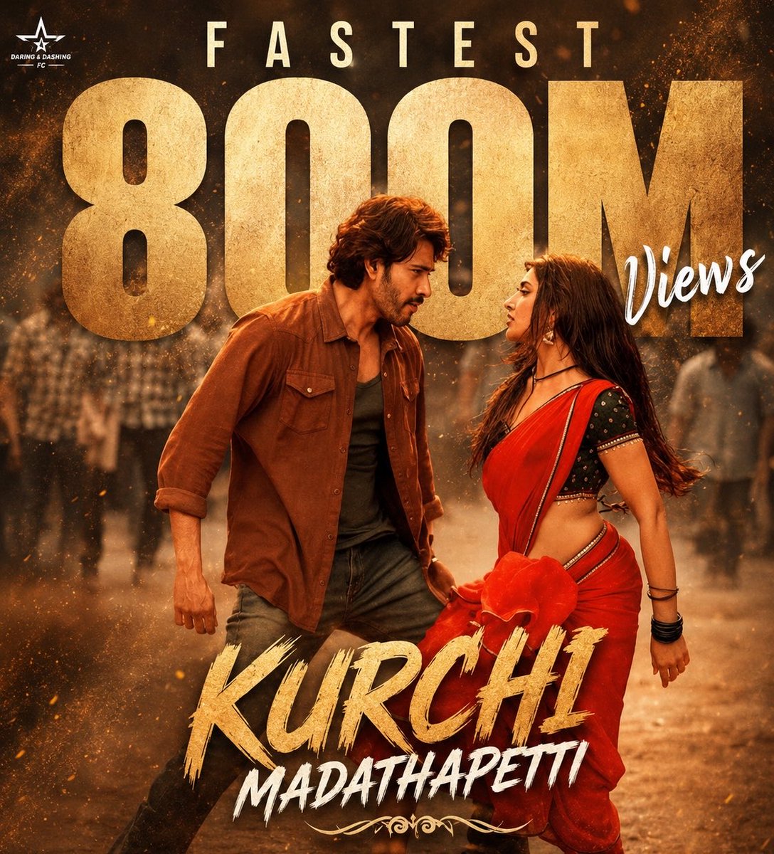 dashing_tm's tweet photo. BOOM! 800 MILLION VIEWS 💥💥  
#KurchiMadathapetti bulldozes YouTube records!  

The CHARTBUSTER that made the nation groove 🕺🔥 https://t.co/z9sR8m0Pwi
