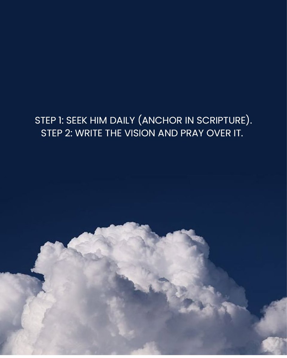 BillyMurch51358's tweet photo. 1. SEEK HIM DAILY
2. WRITE THE VISION AND PRAY OVER IT

Comment what you are praying for. https://t.co/Jxr8ItWNEP