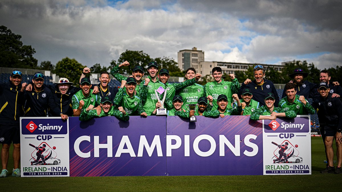 cricinfo's tweet photo. Against the world champions, 2-0. Take a bow, Ireland 🏆 https://t.co/W7nJdbXCda