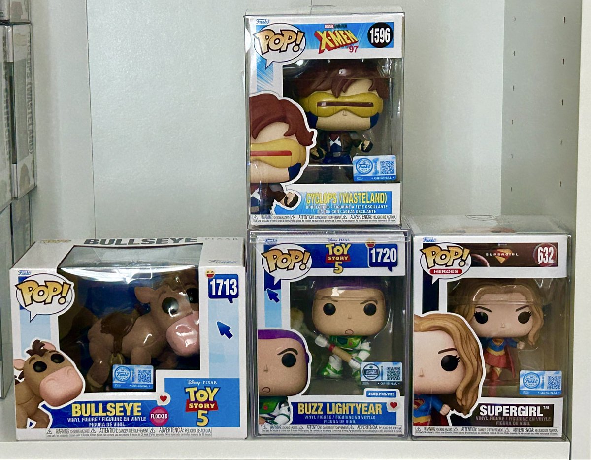 Kryptonite1938's tweet photo. WEEKLY HAUL‼️ Got my @toystory , X-Men: Cyclops Wasteland & @supergirl POPS! And got my Narrator LE 50 Pin set from #MischiefToys Thanks to @the_ghost_CM83 for Buzz Lightyear POP! Appreciate it more than you’ll ever know, Lars‼️ @funko #Funko #FunkoFunatic #Marvel #Disney https://t.co/iOE1F2R3zj