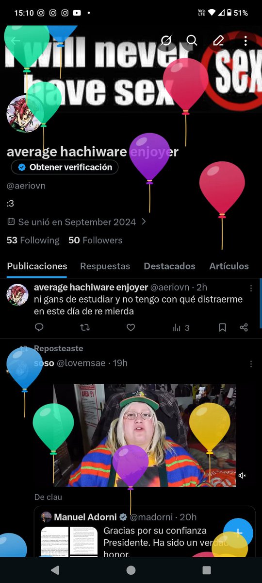 aeriovn's tweet photo. globos en mi perfil bue a qn le calentaba https://t.co/DD8XIqS5EY