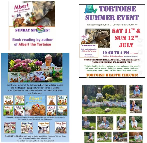 IanBrownTV's tweet photo. On Sunday July 12 we'll be at the The #Norfolk #TortoiseClub #Summer Event in #Hethersett, Norfolk with our #ALBERTthetortoise #picturebook #storytime. #Storytelling, #tortoises, #dinosaurs and giveaways. https://t.co/Olqfb5dRZA
#bookseries #illustrated https://t.co/5aP0wlNWIo