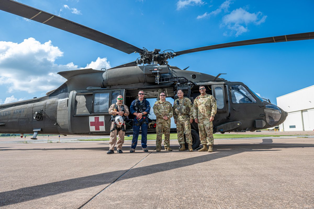 OKGuard's tweet photo. When Oklahomans need help, they can count on a team ready to respond.
A June 20 hoist rescue in the Wichita Mountains highlighted how the #OKGuard, OK Task Force 1, @OHPDPS, @okem and local responders work together to support Oklahoma. https://t.co/gmyYDuXa7e