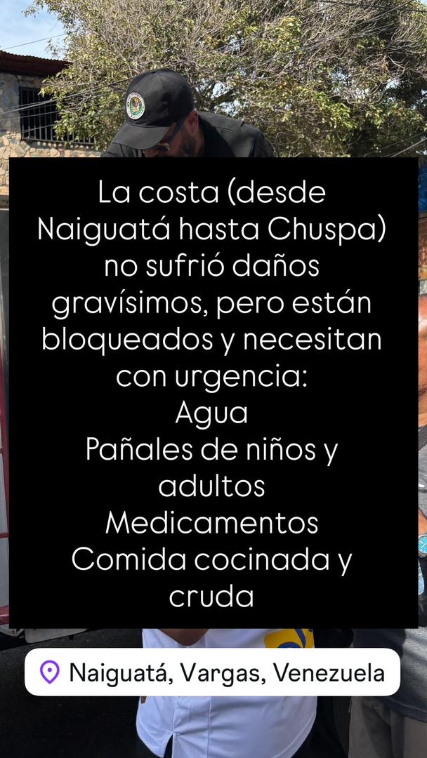 dharmaivanova's tweet photo. Luego de doble terremoto 24jun el acceso a poblados del litoral central está bloqueado. Hay que habilitar traslado de insumos médicos y comidas hacia Naiguata hasta Chuspa https://t.co/GfEMPWlE5c