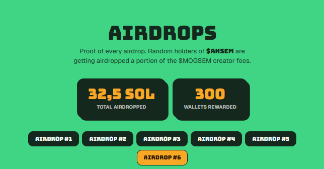 mogsemPF's tweet photo. Sixth airdrop complete.

32.5 SOL already airdropped back to $ANSEM holders.

We said we would keep giving back, and we’re still here proving it drop after drop.

Make bagworking great again.

solana:Z4S3sHmJmcY44oBNFA4sJtM5Ks2dfSnniGQwi4GaX5v https://t.co/ySGWD4M9Us
