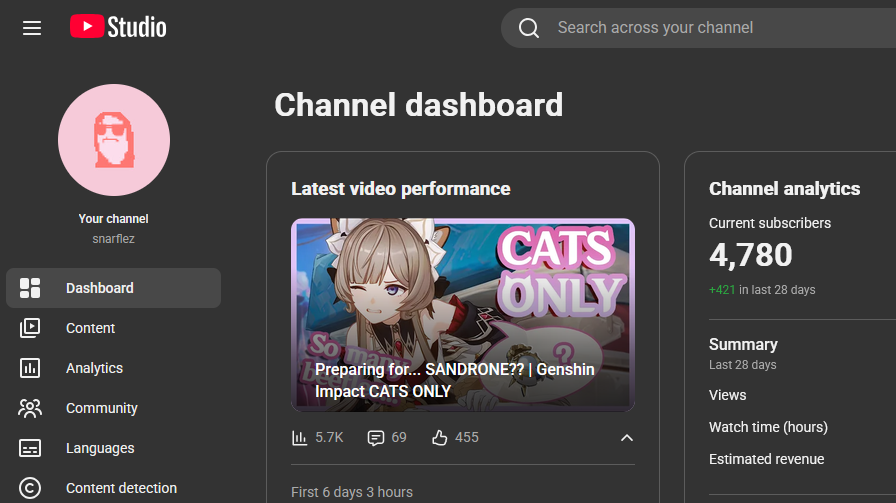 snarflez's tweet photo. Got tired of yt making unnecessary UI changes so I'm making my own with stylus. Idk why sites are obsessed with making dark mode just as high-contrast as light mode, but it's been killing my eyes 😭 Might still tweak it a little but goddamn. Pics are Before - After https://t.co/Za5yvjKmWS
