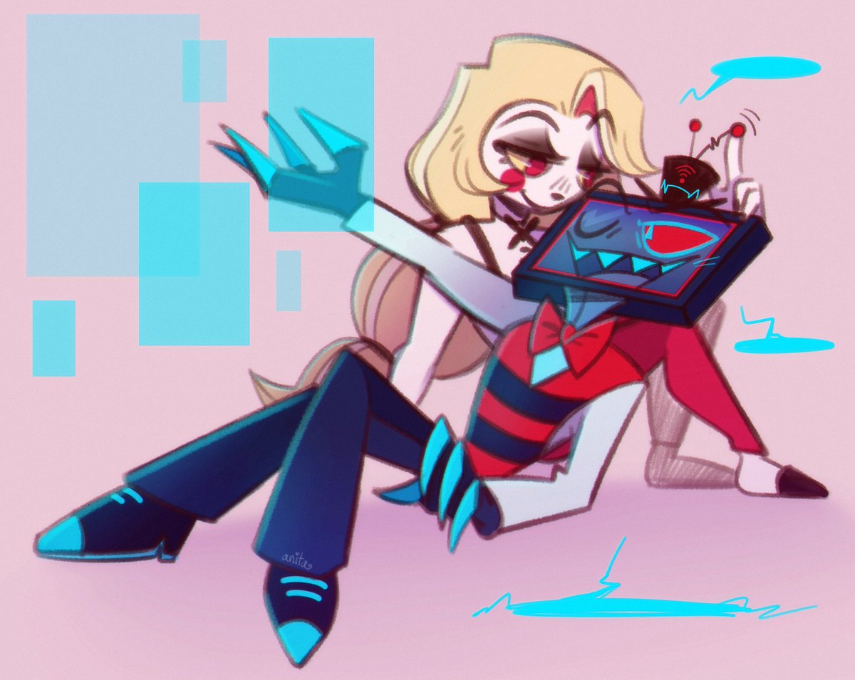 radomonis's tweet photo. working together 📺🌈💙❤️
#staticbelle #voxlie #hazbinhotel https://t.co/8LI8EJr2sS