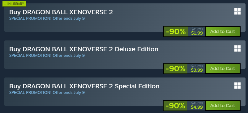 HasmerJr's tweet photo. If you were to buy XV2 and all of the DLC right now

Special Edition: $4.99 (Includes Super Pass and Hero of Justice Pass)
Extra Pass: $14.99
Ultra Pack Set: $7.49
Legendary Pack Set: $8.49
Vote Pack: $3.99
DAIMA Pack: $5.99
Future Saga Pack Set: $29.99

Total: $73.93 https://t.co/nuDKNiR7zY