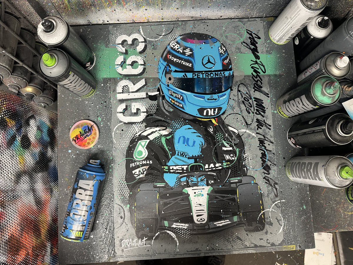 DRAutoart's tweet photo. George Russell back in the win column. P1 in Austria. Congrats George #drautoart
.
#f1 #georgerussell #austriangp #formula1 #gr63 https://t.co/62rptQXhLA