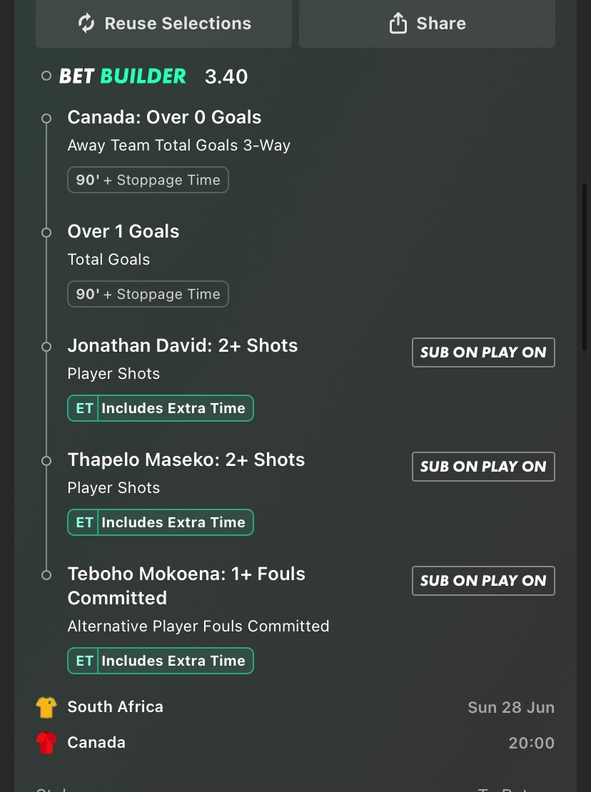OctagonUK_'s tweet photo. South Africa 🇿🇦 vs Canada 🇨🇦 
2.05 - 1.5u 
3.40 - 1u 
3.50 - 1u 
4.75 - 0.5u https://t.co/LZ4QCdn1g4