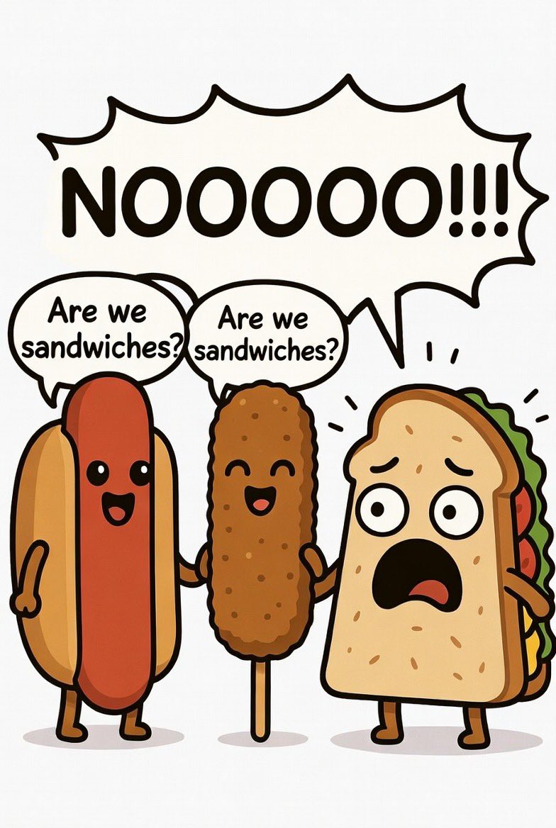 MeltingMoons_'s tweet photo. Come hang out and give us your opinion!

I do not personally support the opinion that hot dogs are sandwiches.

For those that do I need to dive further into corn dogs!

https://t.co/rLOUvmdfR4 https://t.co/0L3vw7ogKS