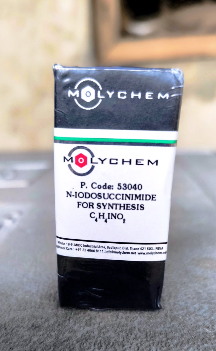 DelsonScientifi's tweet photo. N-Iodosuccinimide is a versatile laboratory reagent commonly used as an iodinating agent in organic synthesis, particularly for the electrophilic iodination of alkenes, aromatics, and enolates.

AVAILABILITY (Nigeria/Akure) 
Contact /WhatsApp us now. +2348067219578 https://t.co/5kMEn8UjjA