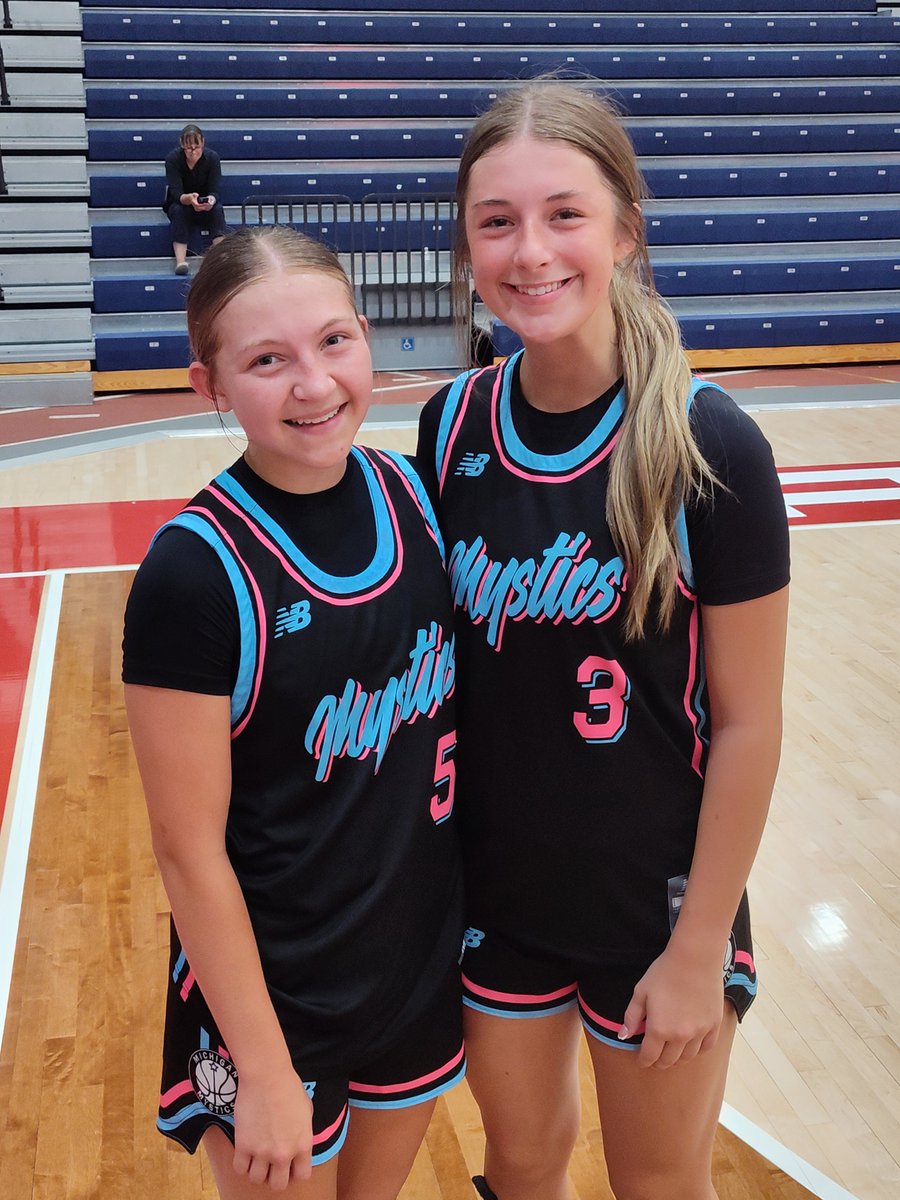 TheMRR7's tweet photo. 7 Shouts for Standing Out (7S4SO) & Newcomers to Note (N2N):

Saturday from the @PGHCircuit (@PrepGirlsHoops ) MI College Tour Session IV at Saginaw Valley State University in University Center, MI:

7S4SO--Saturday morning:
@IhoopErica (5'2" G, '27) of MI Lady Playmakers

Zayne Whyte (6'3" F, '28) of Kia Nurse Elite

Macy Donovan (6'0" W, '28) of MI Mystics
     (pictured, #3)

Sadie Jordan (5'11" F, '28) of MI Mystics

@Audreymiller04 (5'11" F, '29) of MBSA Hoyas
     (pictured, #1)

Whitney Morren (5'4" G, '30) of MBA The House

McKinley Adams (5'8" G, '30) of Kalamazoo Basketball

.

7S4SO--Saturday midday:
@LFosmore32 (5'9" W, '27) of HB Elite

@KeiraDawes21 (5'10" W, '27) of MBA The House

Trinity Venn (6'1" W, '28) of Kia Nurse Elite
     (pictured, #11)

@Blumberglayla (5'5" G, '28) of MI Mystics
     (pictured, #5)

@LeahPoggiolo (5'10" W, '28) of MI Mystics

Zania Eniojukan (6'0" F, '29) of Kia Nurse Elite

@ReeseAbbott24 (5'9" G, '29) of Lakeside Basketball

.

7S4SO--Saturday afternoon:
@RyennBecher (6'3" F, '27) of MI Mystics

Cayenne Buchanan (5'9" G, '27) of Kia Nurse Elite

T'Nay Black (5'10" F, '27) of Toronto Select

@raesmith824 (5'3" G, '27) of MI Mystics

@EmmaIngles2028 (6'0" W, '28) of Lakeside Basketball

@TRoberts473 (6'3" C/F, '29) of MI Mystics

Zaya Price (5'9" W, '29) of Southwest Elite

.

N2N:
Addison Davis (6'1" F, '27) of Southwest Elite

Savannah Wilson (6'0" C/F, '27) of Kia Nurse Elite

@avadeakin (5'9" W, '27) of Factory Basketball

Harmony Danforth (5'8" W, '27) of MI Lady Playmakers

@GracieUrista (5'7" W, '27) of The Naturals

@BrockwayKatelyn (5'4" G, '27) of MI Prospects

Amberley Ifeh (6'1" F/C, '28) of Toronto Select

@Bella_Lopez144 (6'0" F, '28) of MI Mystics

@Gianna_Sodon (5'11" W, '28) of Kia Nurse Elite

Ariel Peters (5'10" W, '28) of Kia Nurse Elite

@maizeegreen (5'6" W, '29) of MBSA Hoyas

Laila Vandermeer (5'10" W, '30) of Kalamazoo Basketball

Payton Brecht (5'8" W, '30) of MBA The House

@LondynC2011 (5'7" G, '30) of MI Mystics

Brystal Rytlewski (5'7" G, '31) of MI Mystics

.

@Lady_Playmakers @KiaNurseElite @MImystics MBSA Hoyas @M_B_A_Bball @Thehouse_BBall @KBABB23 @HBELITE178530 @LakesideAAU @toselectball Southwest Elite @TheNaturals2025 @factorybasketb1 @MIprospects @svsuwbb