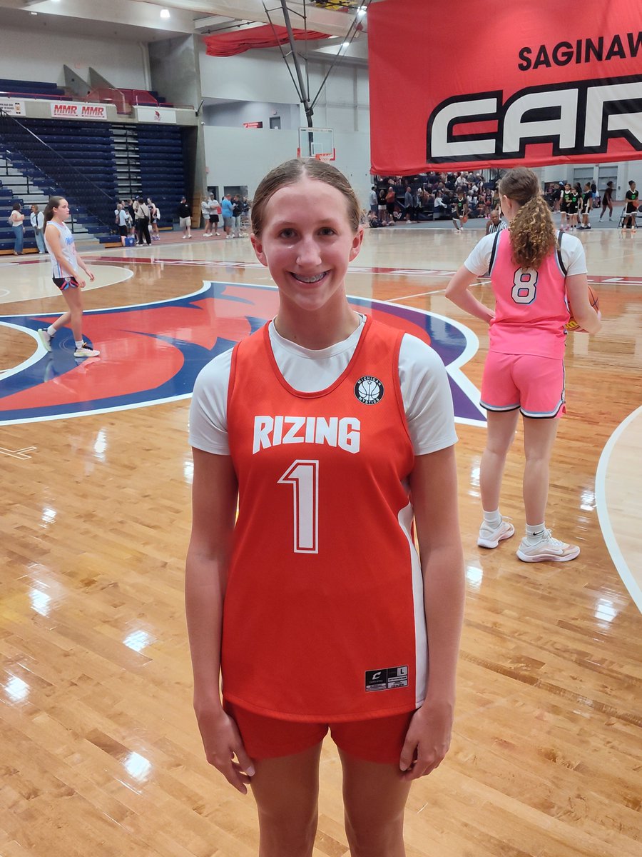 TheMRR7's tweet photo. 7 Shouts for Standing Out (7S4SO) & Newcomers to Note (N2N):

Saturday from the @PGHCircuit (@PrepGirlsHoops ) MI College Tour Session IV at Saginaw Valley State University in University Center, MI:

7S4SO--Saturday morning:
@IhoopErica (5'2" G, '27) of MI Lady Playmakers

Zayne Whyte (6'3" F, '28) of Kia Nurse Elite

Macy Donovan (6'0" W, '28) of MI Mystics
     (pictured, #3)

Sadie Jordan (5'11" F, '28) of MI Mystics

@Audreymiller04 (5'11" F, '29) of MBSA Hoyas
     (pictured, #1)

Whitney Morren (5'4" G, '30) of MBA The House

McKinley Adams (5'8" G, '30) of Kalamazoo Basketball

.

7S4SO--Saturday midday:
@LFosmore32 (5'9" W, '27) of HB Elite

@KeiraDawes21 (5'10" W, '27) of MBA The House

Trinity Venn (6'1" W, '28) of Kia Nurse Elite
     (pictured, #11)

@Blumberglayla (5'5" G, '28) of MI Mystics
     (pictured, #5)

@LeahPoggiolo (5'10" W, '28) of MI Mystics

Zania Eniojukan (6'0" F, '29) of Kia Nurse Elite

@ReeseAbbott24 (5'9" G, '29) of Lakeside Basketball

.

7S4SO--Saturday afternoon:
@RyennBecher (6'3" F, '27) of MI Mystics

Cayenne Buchanan (5'9" G, '27) of Kia Nurse Elite

T'Nay Black (5'10" F, '27) of Toronto Select

@raesmith824 (5'3" G, '27) of MI Mystics

@EmmaIngles2028 (6'0" W, '28) of Lakeside Basketball

@TRoberts473 (6'3" C/F, '29) of MI Mystics

Zaya Price (5'9" W, '29) of Southwest Elite

.

N2N:
Addison Davis (6'1" F, '27) of Southwest Elite

Savannah Wilson (6'0" C/F, '27) of Kia Nurse Elite

@avadeakin (5'9" W, '27) of Factory Basketball

Harmony Danforth (5'8" W, '27) of MI Lady Playmakers

@GracieUrista (5'7" W, '27) of The Naturals

@BrockwayKatelyn (5'4" G, '27) of MI Prospects

Amberley Ifeh (6'1" F/C, '28) of Toronto Select

@Bella_Lopez144 (6'0" F, '28) of MI Mystics

@Gianna_Sodon (5'11" W, '28) of Kia Nurse Elite

Ariel Peters (5'10" W, '28) of Kia Nurse Elite

@maizeegreen (5'6" W, '29) of MBSA Hoyas

Laila Vandermeer (5'10" W, '30) of Kalamazoo Basketball

Payton Brecht (5'8" W, '30) of MBA The House

@LondynC2011 (5'7" G, '30) of MI Mystics

Brystal Rytlewski (5'7" G, '31) of MI Mystics

.

@Lady_Playmakers @KiaNurseElite @MImystics MBSA Hoyas @M_B_A_Bball @Thehouse_BBall @KBABB23 @HBELITE178530 @LakesideAAU @toselectball Southwest Elite @TheNaturals2025 @factorybasketb1 @MIprospects @svsuwbb