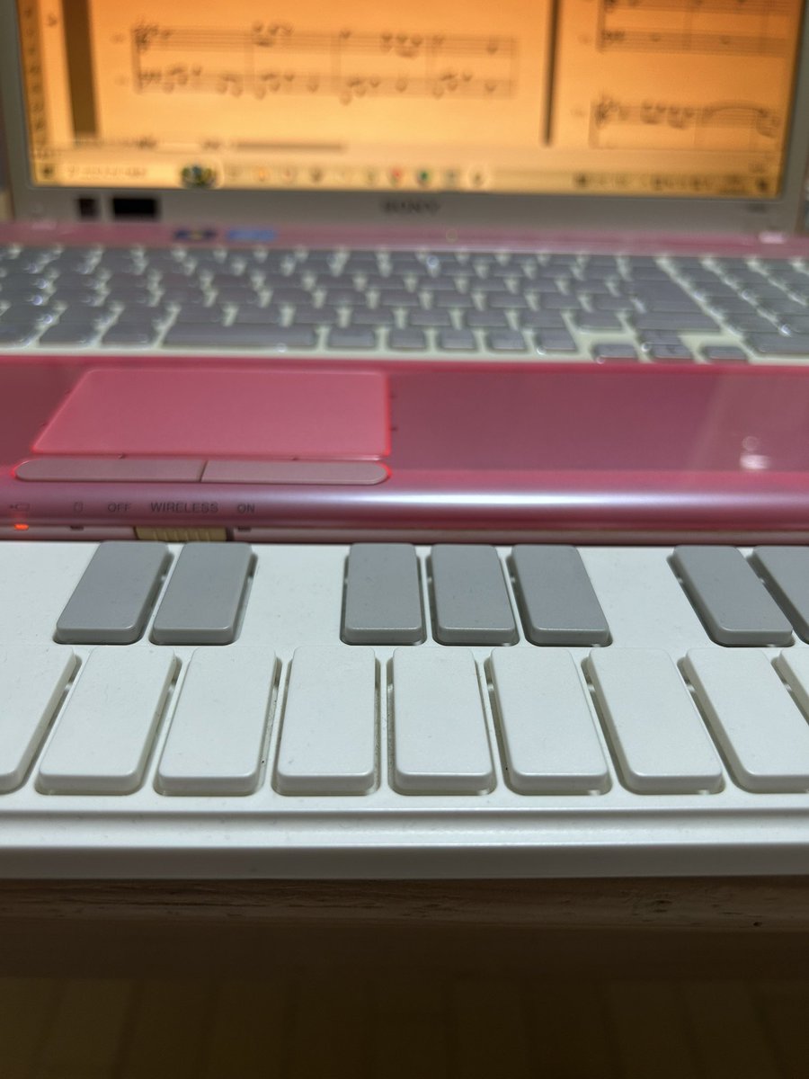 cellomilk's tweet photo. メインで使っているPCではfinale起動できないので、昔のVAIOちゃんです。
Windows7やぞ(｀・ω・´) https://t.co/ZJulLx2FNr