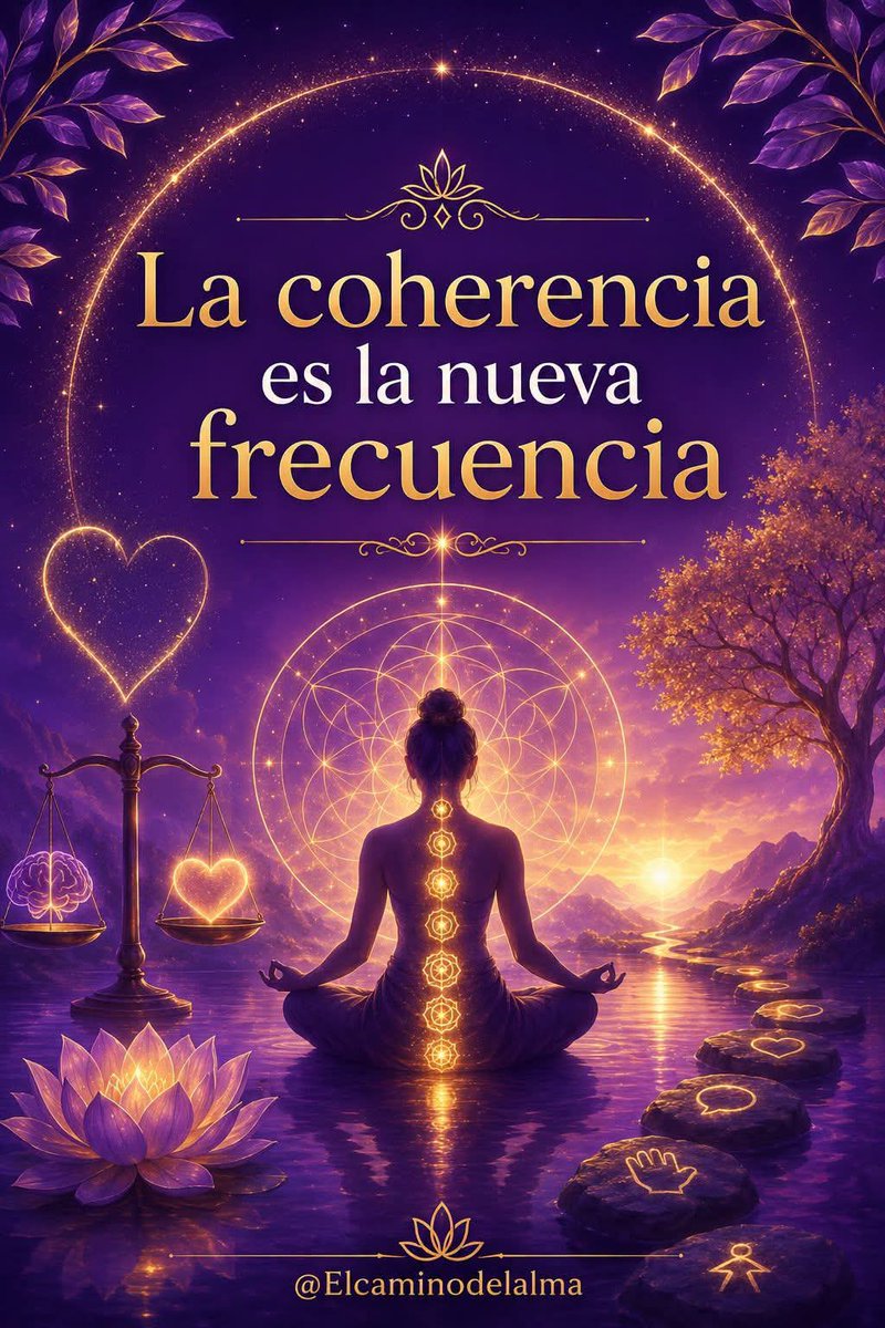 suaVe_teRNuRa's tweet photo. "LA COHERENCIA ES LA NUEVA FRECUENCIA 

La verdadera transformación comienza cuando lo que piensas, lo que sientes,lo que dices y lo que haces caminan en una misma dirección.
La coherencia no Es un estado del Ser. Es la expresión natural de una consciencia que ha decidido unificarse desde su centro.

Cuando existe coherencia, desaparece la lucha interna y nace una paz que no necesita demostrarse.

SER COHERENTE 

La coherencia nace cuando tu mundo interior deja de luchar contra sí mismo.
Es el momento en que tu corazón deja de desear una cosa mientras tu mente sostiene otra.
Es cuando tus palabras reflejan tu verdad.
Es cuando tus acciones respaldan tus valores.
Es cuando tus decisiones honran la esencia de quien realmente eres.
La coherencia no exige perfección.
Exige autenticidad.

Una persona coherente también se equivoca, también duda y también atraviesa momentos difíciles.
La diferencia es que ya no necesita fingir ser alguien distinto para sentirse aceptada.

LA FRECUENCIA DE LA COHERENCIA

La frecuencia más elevada no nace de una práctica externa;nace de la congruencia interior.
Cuando tus pensamientos dejan de pelear con tus emociones…
Cuando tus emociones dejan de sabotear tus decisiones…
Cuando tus decisiones reflejan tus valores…
Cuando tus valores se convierten en acciones…
Entonces todo tu campo comienza a ordenarse de manera natural.

La coherencia genera una paz profunda que no depende de las circunstancias, porque desaparece la batalla entre quien eres y quien aparentas ser.

LA COHERENCIA  REORGANIZA TU ENERGÍA

Cada contradicción que sostienes consume una enorme cantidad de energía.
Decir “sí” cuando en realidad deseas decir “no”.
Hablar de amor mientras alimentas resentimientos.
Buscar paz mientras vives en conflicto permanente.
Hablar de abundancia mientras gobierna el miedo.
Todo ello genera una profunda fragmentación interior.
Cuando recuperas la coherencia,tu energía deja de dispersarse y comienza a concentrarse.
Es como si cada parte de tu Ser recordara nuevamente el lugar que le corresponde.
Y cuando eso sucede…
Tu luz deja de dividirse y comienza a expandirse.

LA CONSCIENCIA YA NO RESPONDE A LAS APARIENCIAS

La consciencia responde mucho más a la autenticidad que a la apariencia.
No importa cuánto sabes.
Importa cuánto encarnas.
No importa cuánto enseñas.
Importa cuánto vives aquello que compartes.

Porque la verdadera sabiduría no se memoriza…
Se convierte en una forma de vivir.

LA COHERENCIA TRANSFORMA LA REALIDAD

Cuando una persona vive en coherencia…
Habla menos…y transmite más.
Controla menos…y confía más.
Convence menos e inspira más.
Reacciona menos…y comprende más.
Busca menos reconocimiento…y refleja más verdad.

La coherencia posee una fuerza silenciosa.
No necesita imponerse.
Su sola presencia comunica.
Porque una vida coherente habla mucho más fuerte que cualquier discurso.

LA COHERENCIA TAMBIÉN ES AMOR PROPIO

Cada vez que callas tu verdad por miedo…
Cada vez que abandonas tus valores para pertenecer…
Tu alma siente esa separación.
Volver a la coherencia significa regresar a casa dentro de ti.
Es recordar que no viniste a encajar en todas partes.
Viniste a habitar plenamente quien eres.
Y cuando eliges ser fiel a tu esencia.
Todo tu Ser comienza a respirar nuevamente.

LA NUEVA FRECUENCIA NO CONSISTE EN VIBRAR MÁS ALTO, SINO EN VIBRAR MÁS VERDADERO

Quizá el verdadero despertar espiritual no consista en alcanzar estados extraordinarios.
Quizá consista en vivir con tal nivel de honestidad interior que ya no exista distancia entre…
Lo que sientes.
Lo que piensas.
Lo que expresas.
Lo que haces.
Cuando esa unidad aparece…
El corazón encuentra descanso.
La mente deja de dividirse.
El espíritu puede manifestarse con naturalidad.
Porque la coherencia no eleva tu frecuencia por sí sola…

La coherencia revela la frecuencia auténtica que siempre habitó en ti, oculta bajo las capas del miedo, las máscaras y las contradicciones"

El Camino del Alma 
Yolanda Rodriguez Coach de Luz