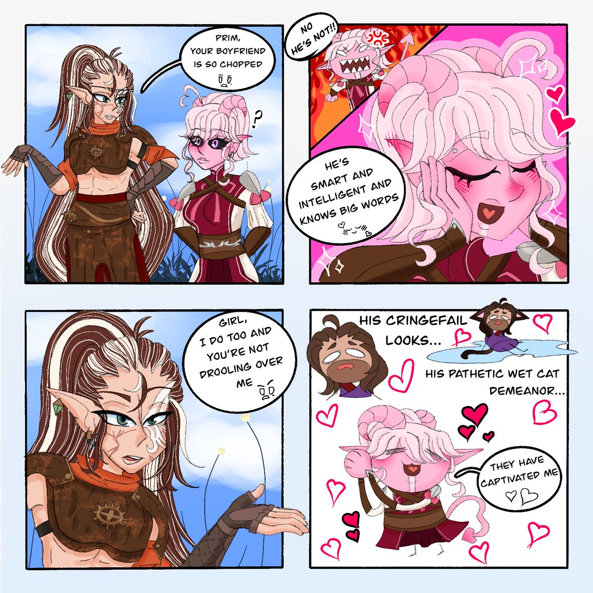 Merida_Moosh's tweet photo. Lil comic of Flins and my friends bg3 tav
 #bg3oc #bg3tav #bg3 #ocart #oc #dnd #digitalartㅤㅤㅤㅤ #procreate https://t.co/ps6Ux9aoOe